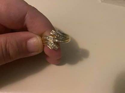 Real gold and diamond ring