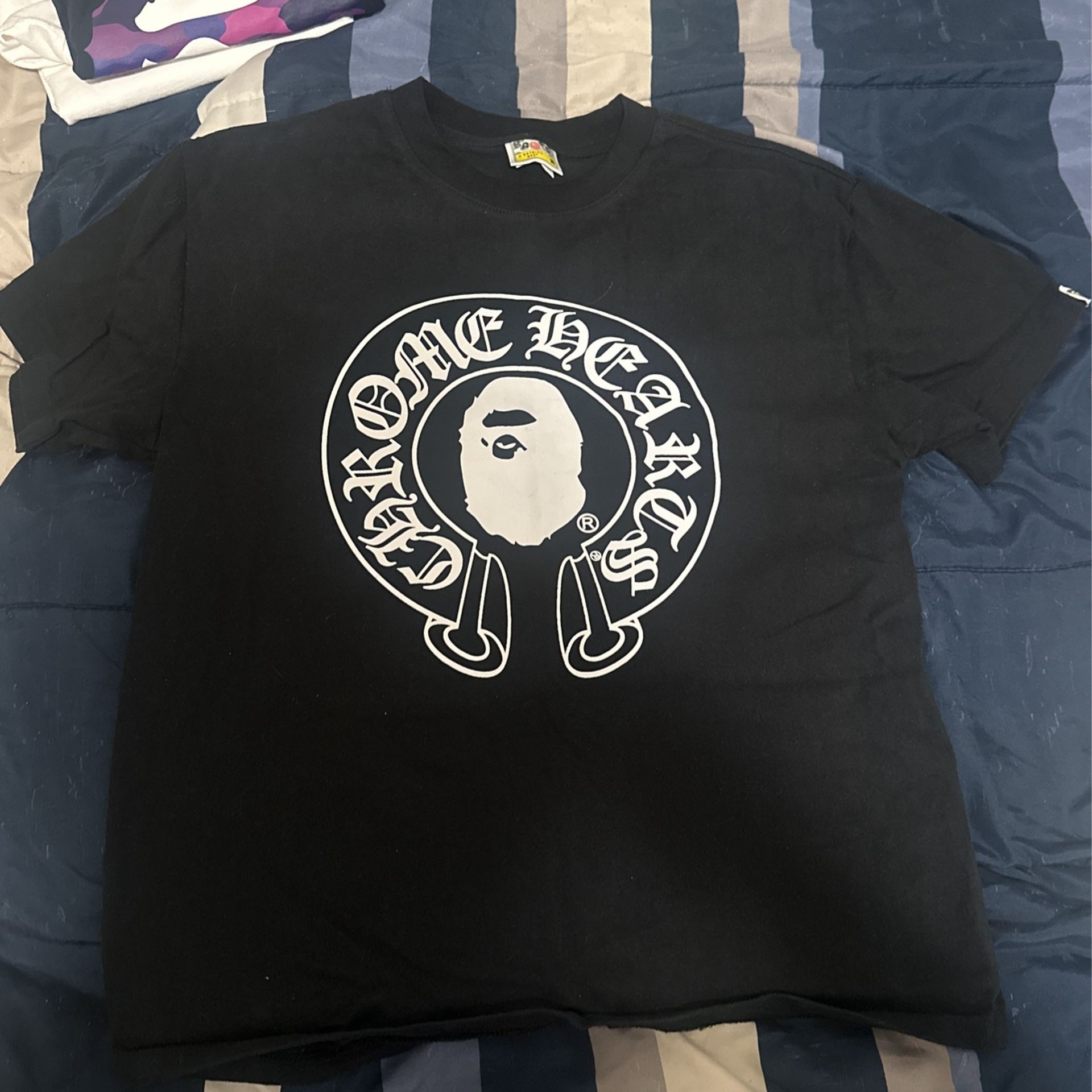 chrom hearts bape shirt