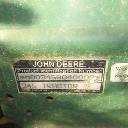 John Deer Yard Tractor Parts
