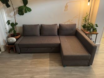 IKEA FRIHETEN gray sleeper sectional sofa