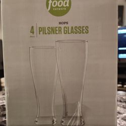 4 Pilsner Glasses