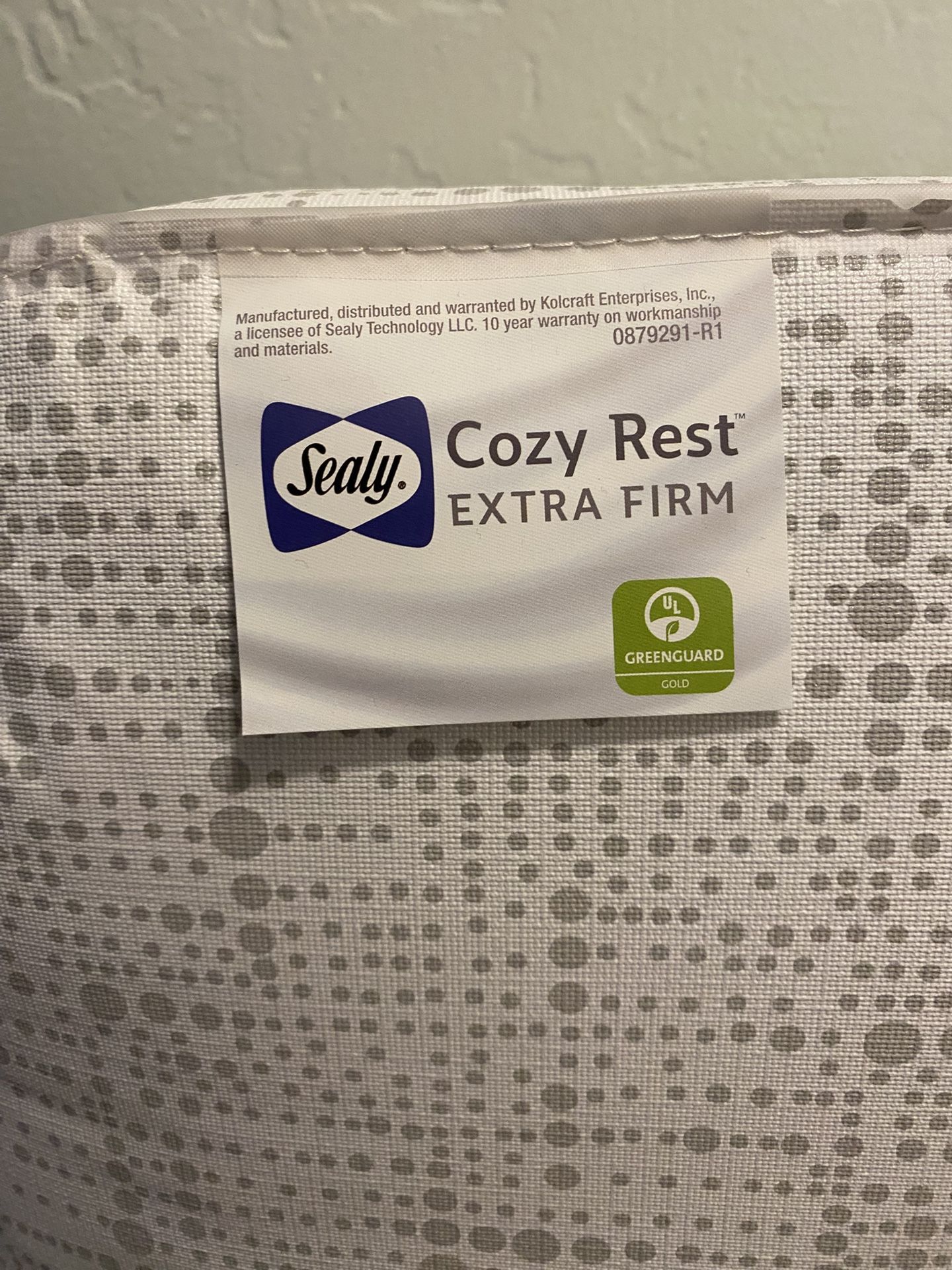 Sealy Cozy Rest Extra Firm Baby / Toddler Crib Bed Mattress