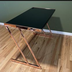 Rose Gold Writing Desk With USB