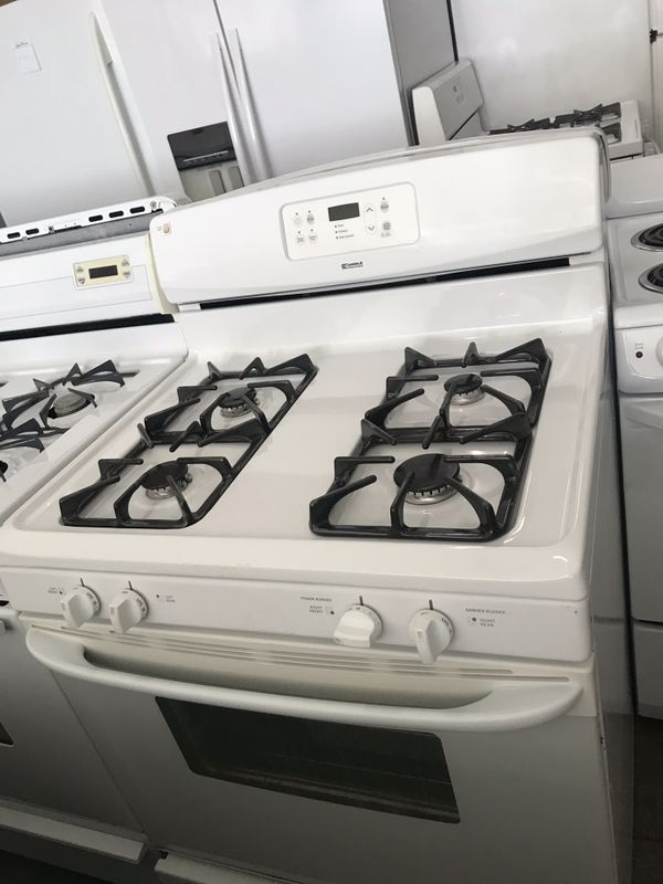 Used 30 Gas Stove Kenmore White Color Seal Burners Electronic