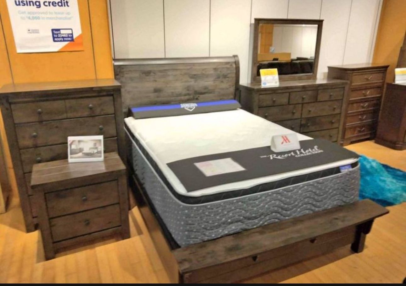 BEAUTIFUL NEW PETER QUEEN BEDROOM SET ON SALE ONLY $799. KING SET $899. IN STOCK SAME DAY DELIVERY 🚚 EASY FINANCING