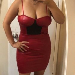 Red Party Dress Small  Vestido Rojo Small 