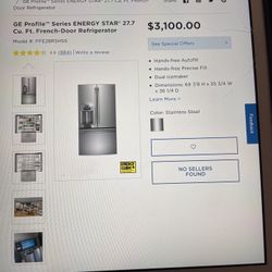 GE Profile 27.7/cu.ft.French- Door Refrigerator 