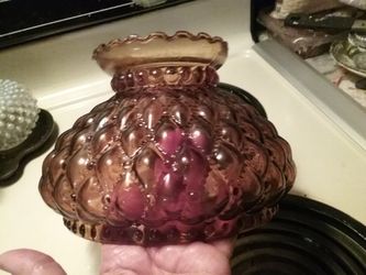 Glass shade ,antique, amber, see pics