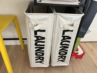 3 Rolling Laundry Baskets