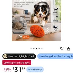 Interactive Dog Ball for Medium & Large Dogs, E-TPU Football Toy