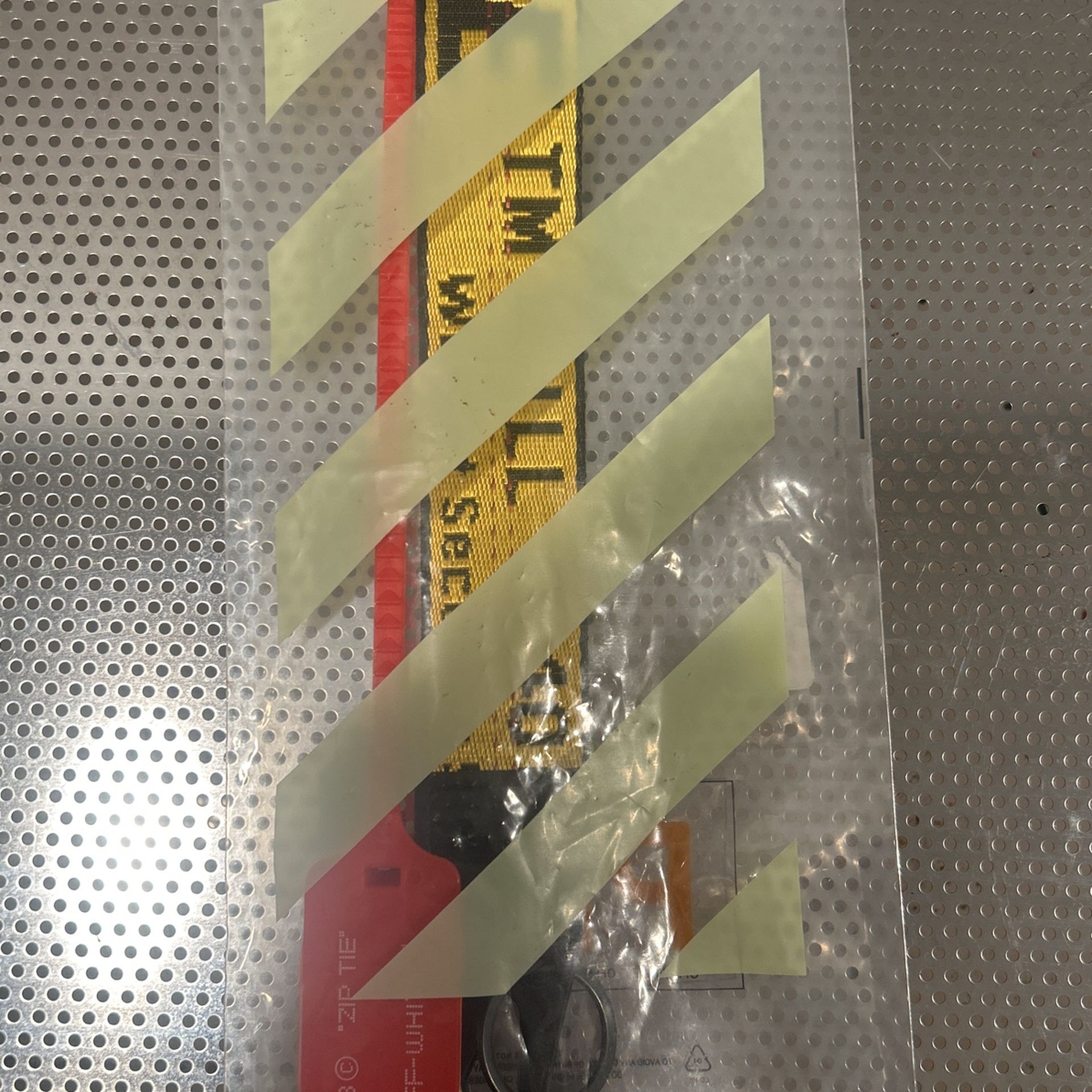 Off-white Keychain With Red Tag