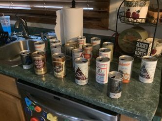 Beer can collection mostly from 70s and 80s approximately 20 in collection all one price