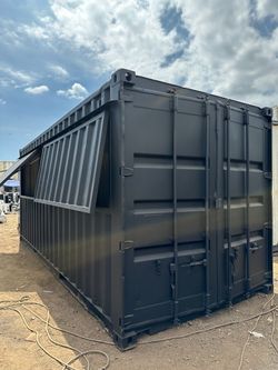 20FT CUSTOM CONCESSION STAND SHIPPING CONTAINER – FULLY REFURBISHED | WIND & WATERTIGHT | BUSINESS READY