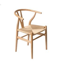 Wishbone Style Dining Chair Natural Wood