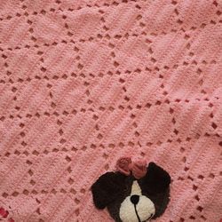 Baby Girl Knitted Blanket 