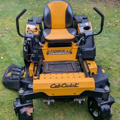 2014 Cub Cadet Commercial Z-Force LZ 48-inch model LZ48 trailer and snowplow