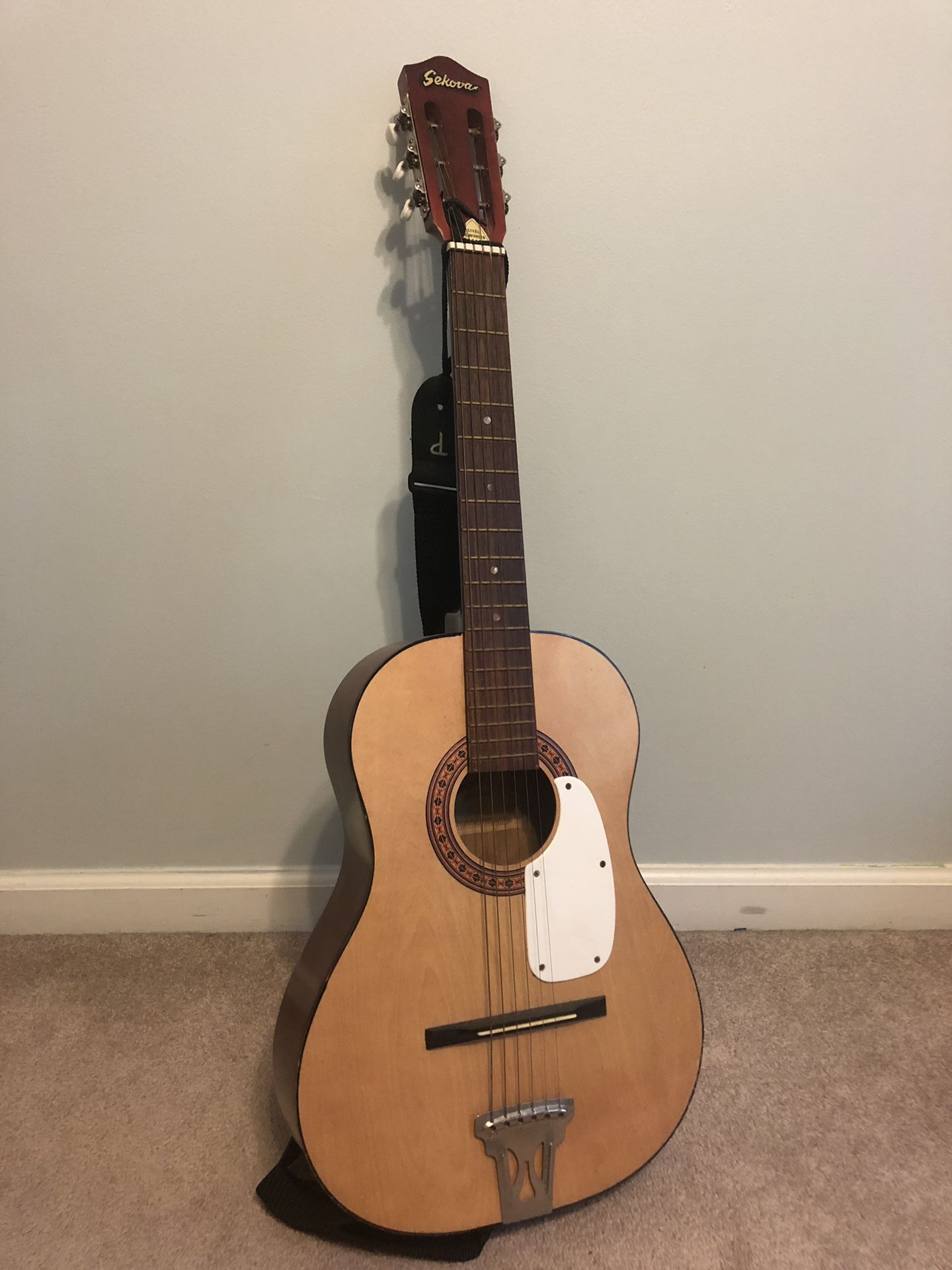 Vintage Acoustic Sekova Guitar