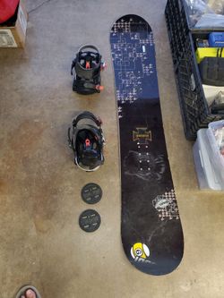 151 snowboard and bindings