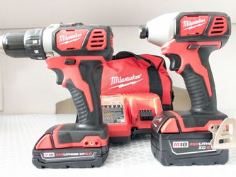 M18 Milwaukee Cordless Impact Drill + Drill Driver Combo