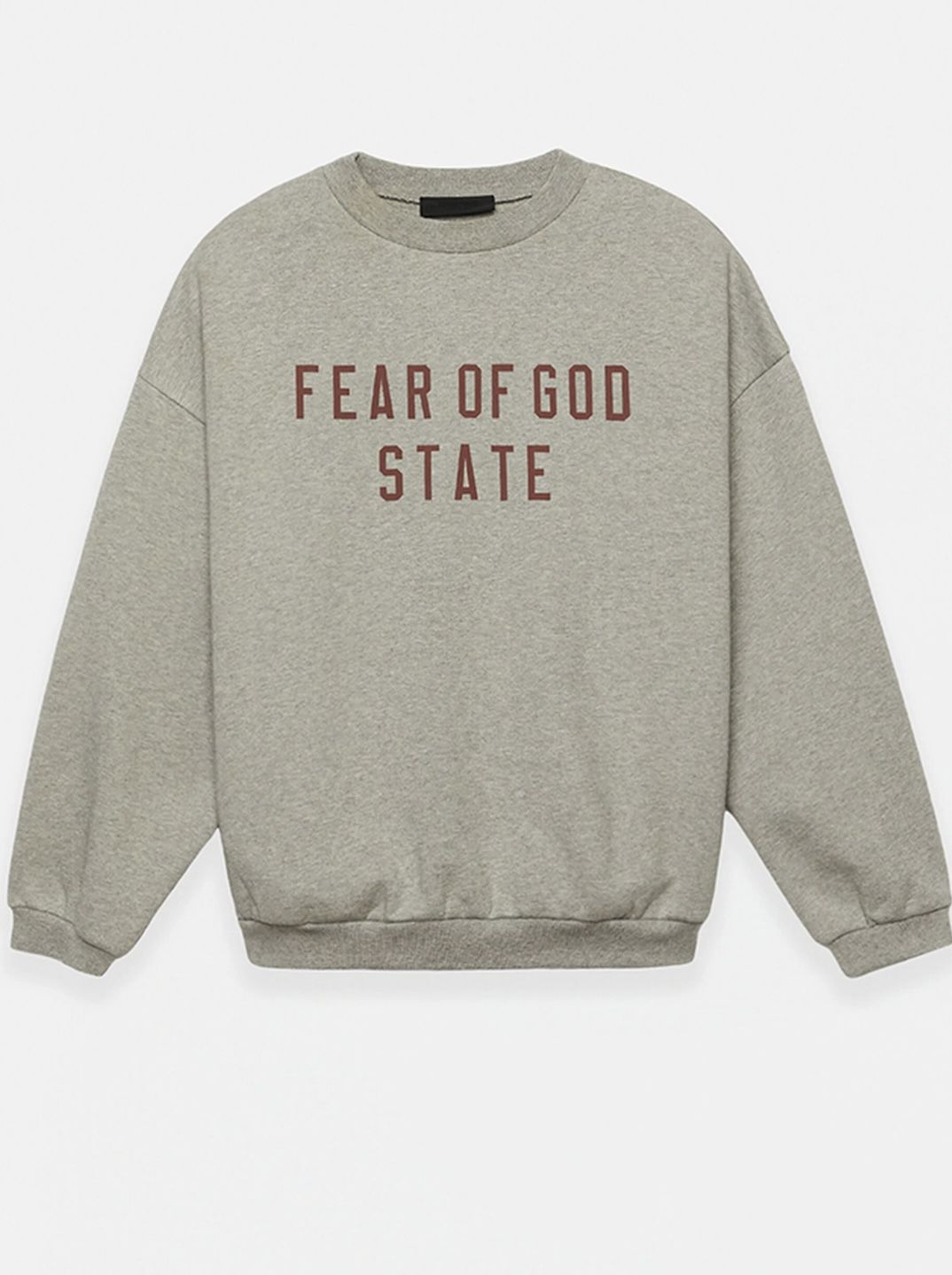 Fear of God Essentials Dark Heather Oatmeal Fleece Crew Neck