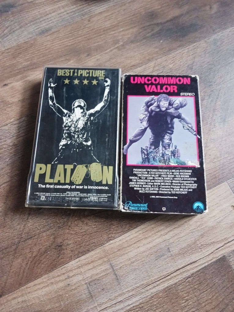 Platoon And Uncommon valor .Record Tapes