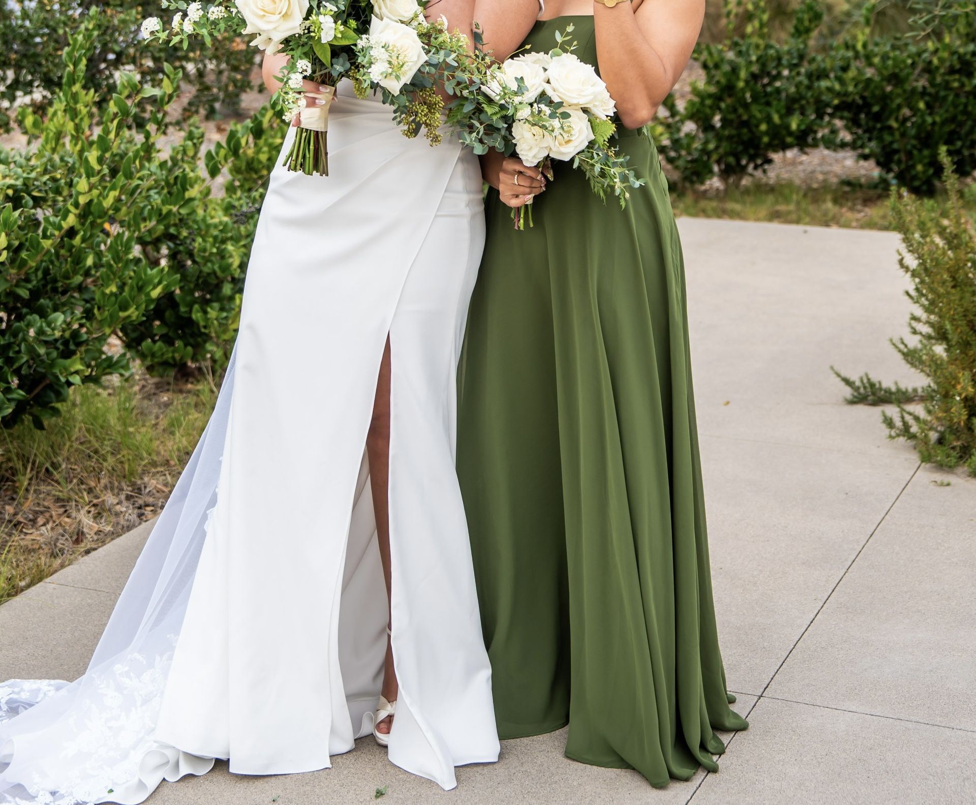 Azazie Olive A-Line Chiffon Dress