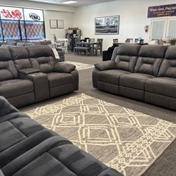 2-PC Dark Gray Sofa & Loveseat Set – $1,399 Style! 🛋️🖤