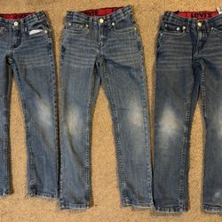 Levi’s Jeans 511 Boys Size 8 3 Pairs Used 
