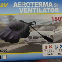 150W 12V Plug in Cigarette Lighter Windshield Heating Defroster&Cooling Car Fan