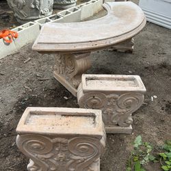 Concrete Garden Bench