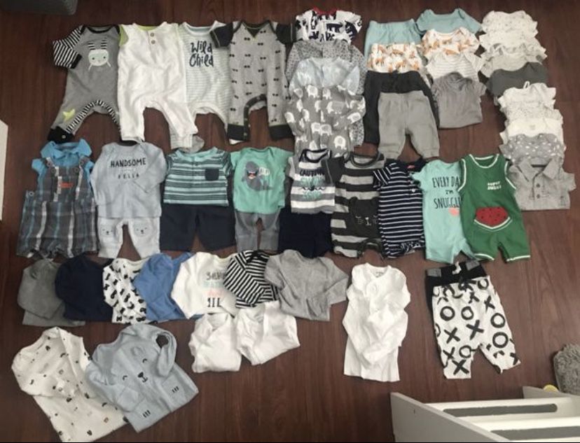 Newborn Baby Boy Clothes Lot 55 pieces $80