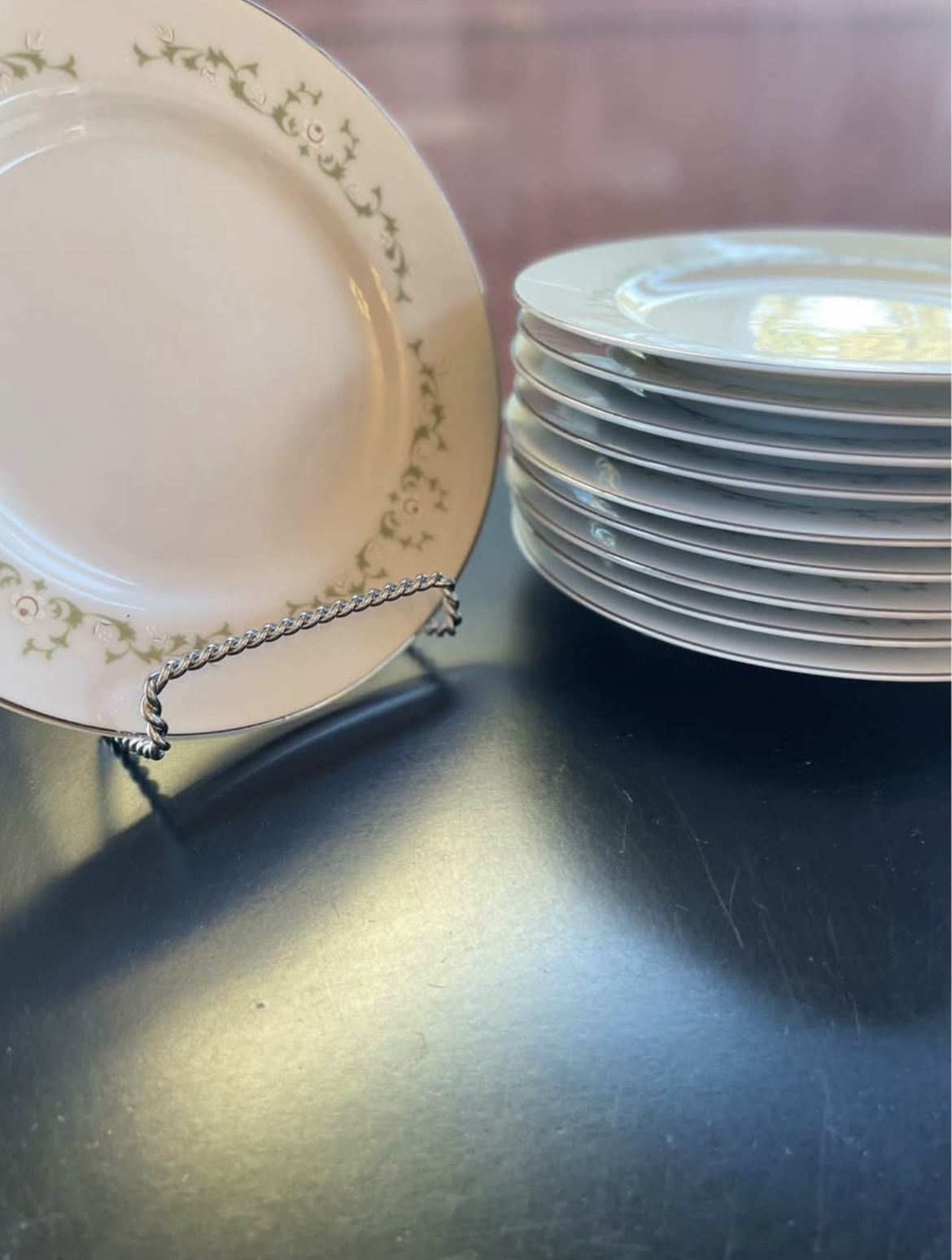 Vintage Sheffield Fine China in the “Elegance” Pattern Bread n Butter or Cake Plates