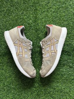 ASICS Lyte Classic Sand Cream Men's Size 13 Suede Mesh Sneakers 1203A611-200