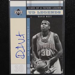 2003-04 Upper Deck UD Legends Signs of a Future Legend David West Rookie Auto RC Charlotte Hornets