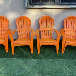 Set of 4 Adult Plastic Adirondack Chairs - Local Delivery for  a Fee - See My Items