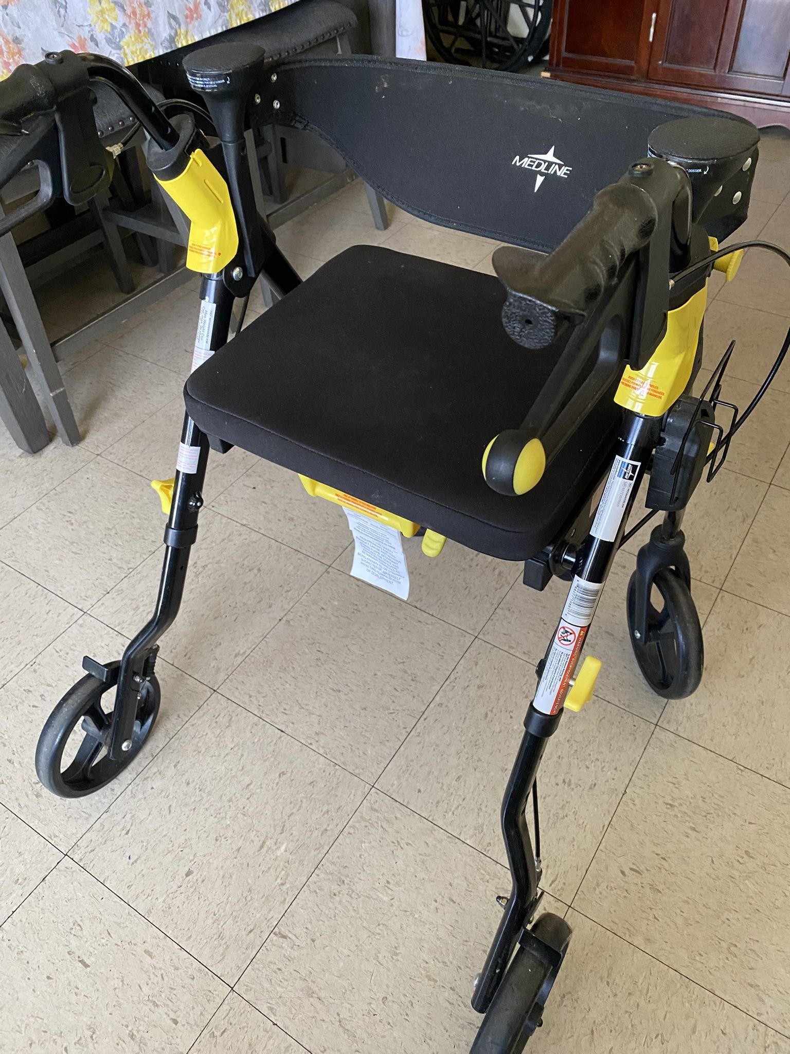 Medline Premium Empower Folding Mobility Rollator Walker