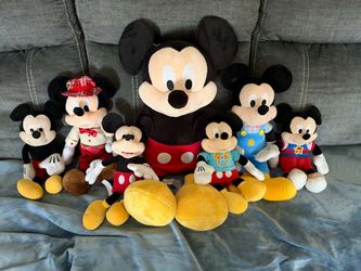 Mickey Mouse Plush Stuffed Animal Lot of 7