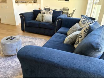 Navy blue couches