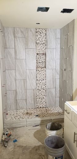 Tile and shower