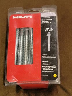 Hilti Kwik Bolt 3 Expansion Anchors 3/8 x 5" Bulk Lot