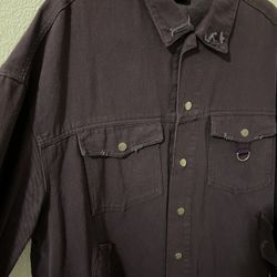Nokwal Crop Purple Denim Jacket  