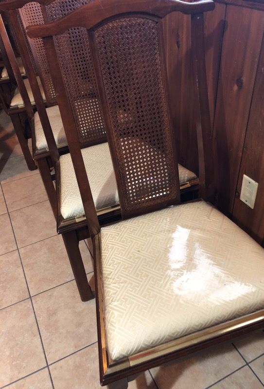 Dining room chairs, Two arm chairs and for regular chairs