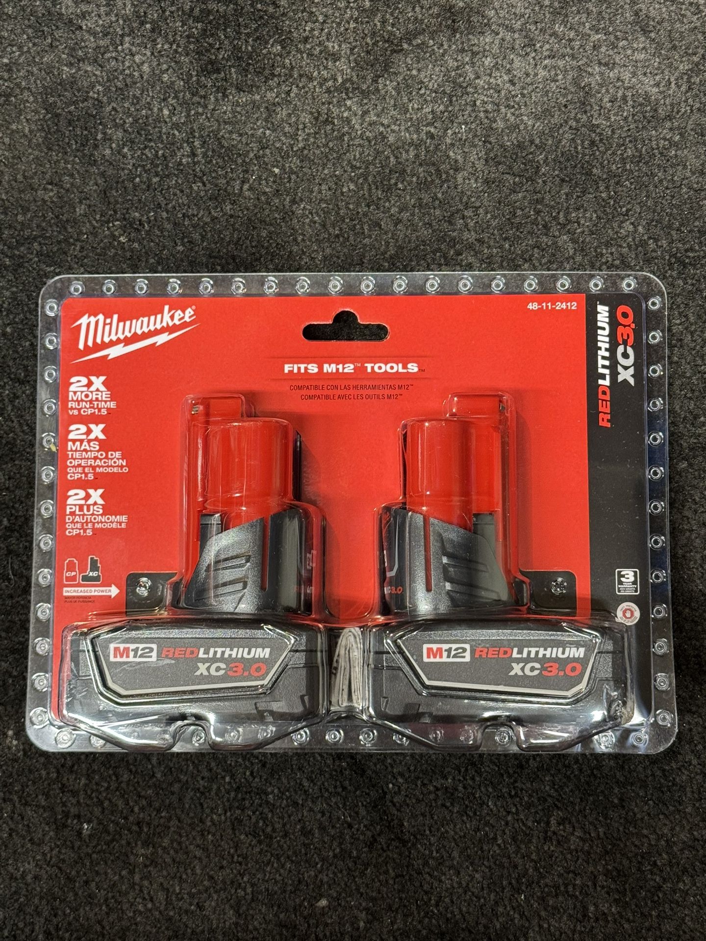 2 new M12 Milwaukee battery
