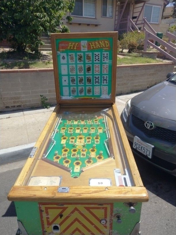 1957 Williams HI--HAND Póker Pinball Machine
