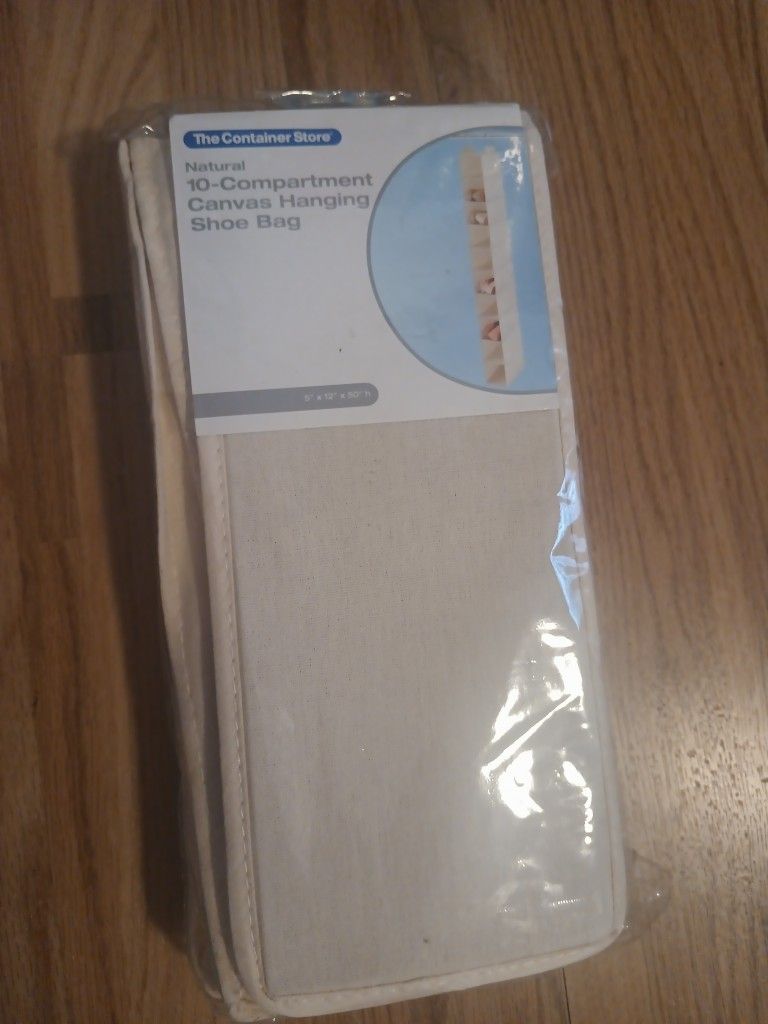 Two Sets Of Canvas Shoe Holders From The Container Store