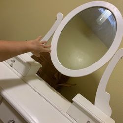 Vanity With Rotating Mirror (adjustable)