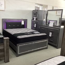 Lodanna 4pc Queen Panel Bed Set  