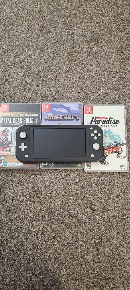 Nintendo Switch Lite With Games And Case