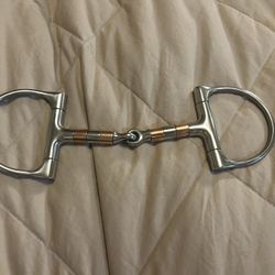 D-ring 6" Bit with Copper Rollers Draft Horse & Mule Size