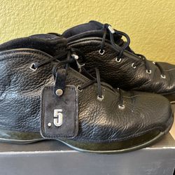 RARE Nike Air Jordan 18.5 XVIII.5 #306890-002 Size US 9.5M Black Chrome / University Blue
